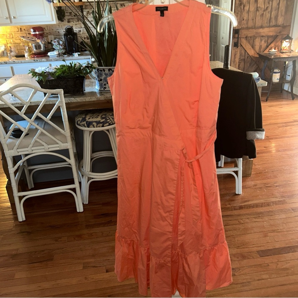 Talbots Vibrant Orange Midi Dress